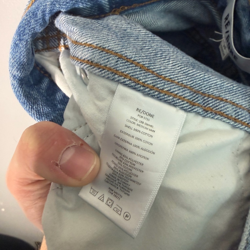 Re/done Originals 90s High Rise Loose in Medium Vain Size 26 - Picture 5 of 5
